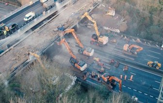 Manchester bridge demolition